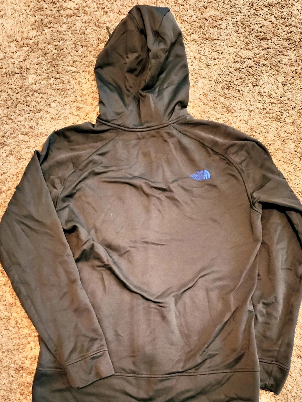 The North Face Performance Fleece Full-Zip Hoodie Men's Grey & Blue Medium - Picture 2 of 5